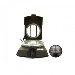 Military compass with optical lens