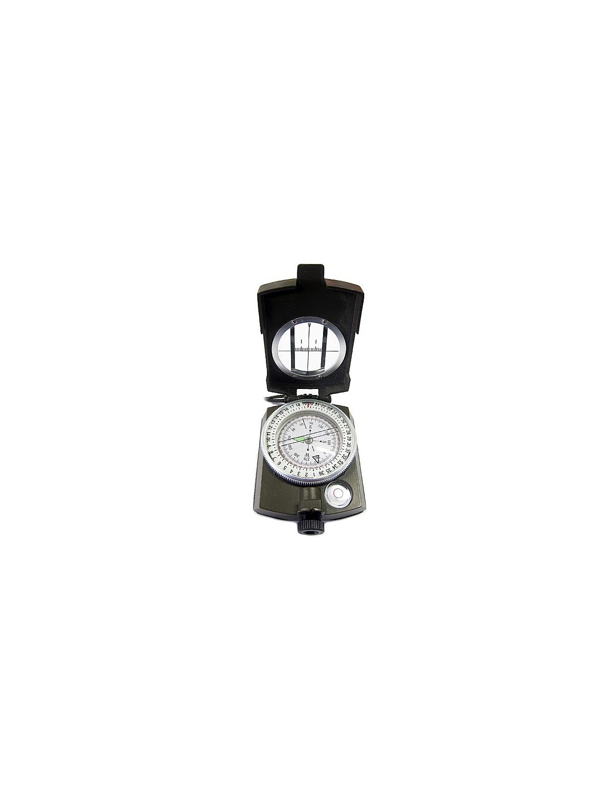 Military compass with optical lens